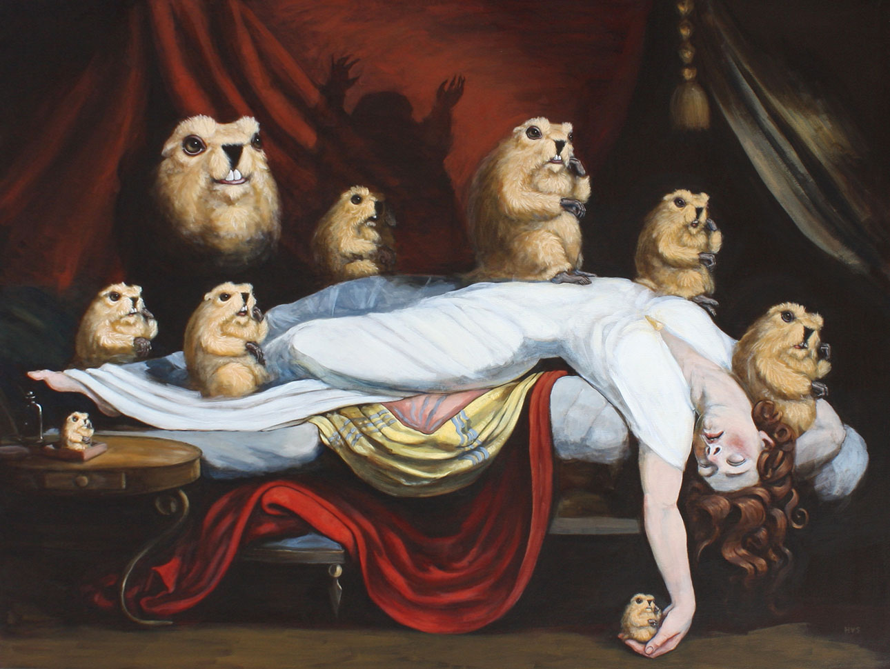 1290x970 Night Terror Charlotte Artist - Night Terror Painting