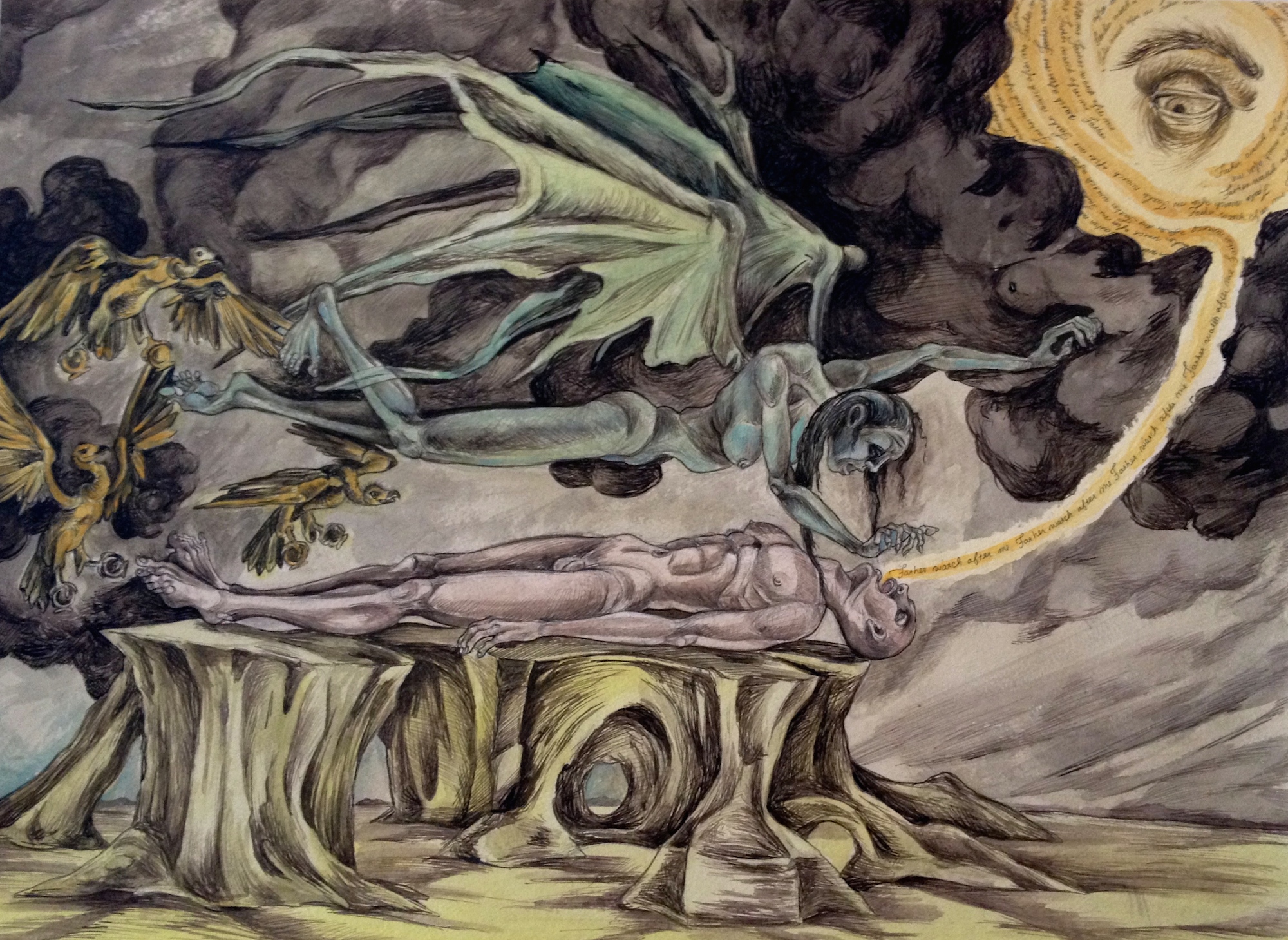 2000x1459 Night Terror Leonard Greco - Night Terrors Painting