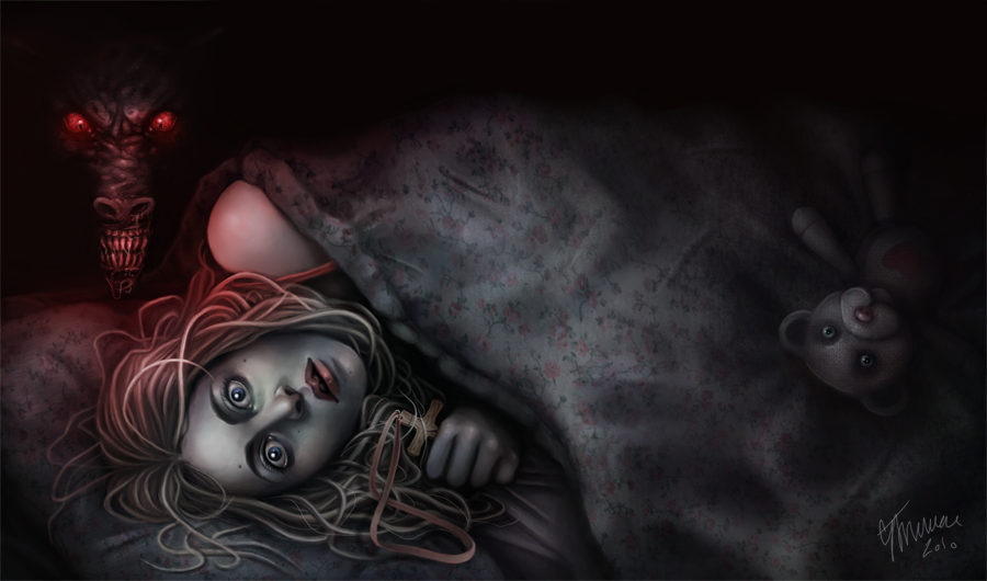 900x530 Night Terrors By Sally Jackson - Night Terrors Painting