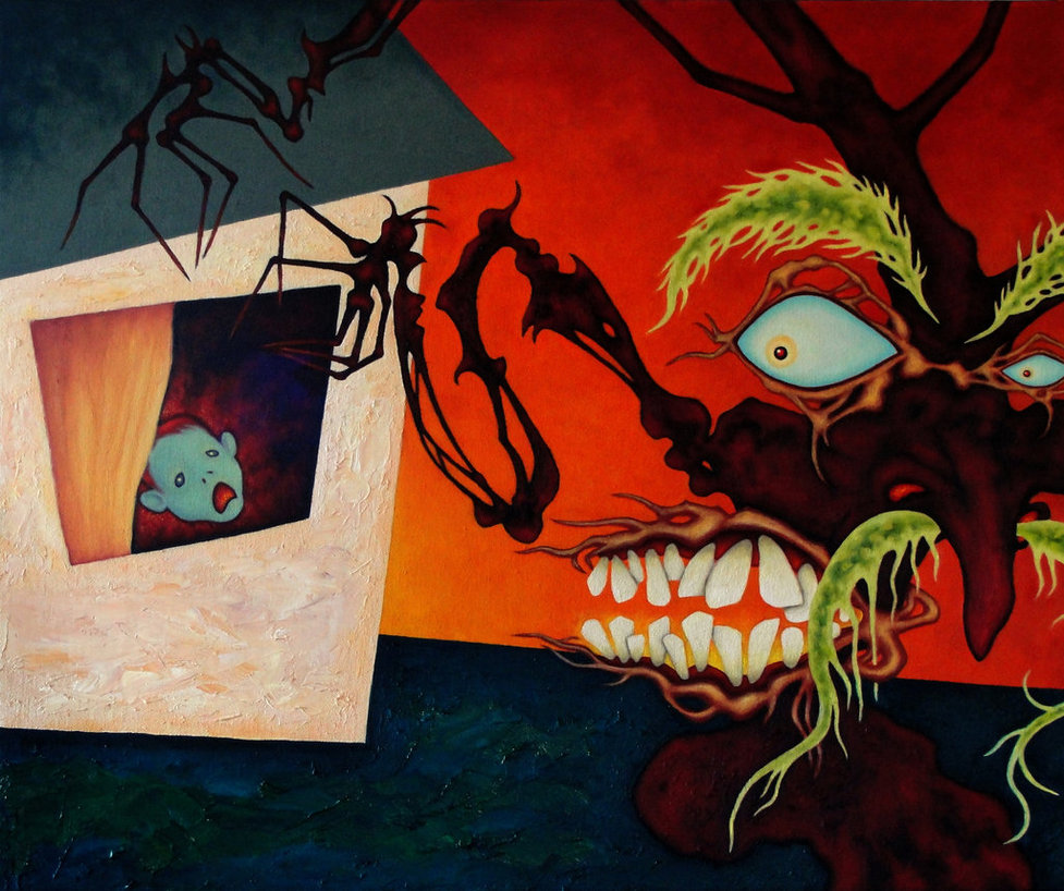 977x818 Night Terrors By Bbyoung1971 - Night Terrors Painting