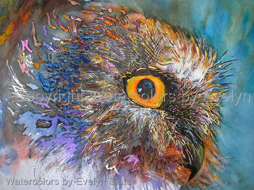 500x375 Wildlife Watercolor Paintings Night Terror By Watercolors By - Night Terrors Painting
