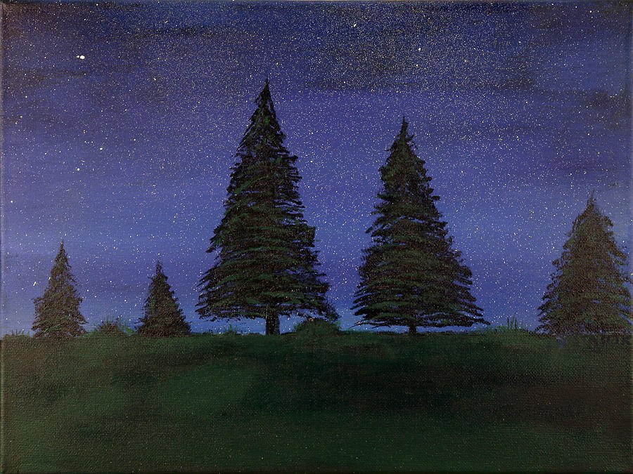 900x675 Nighttime Painting By David Stasiak - Night Time Painting