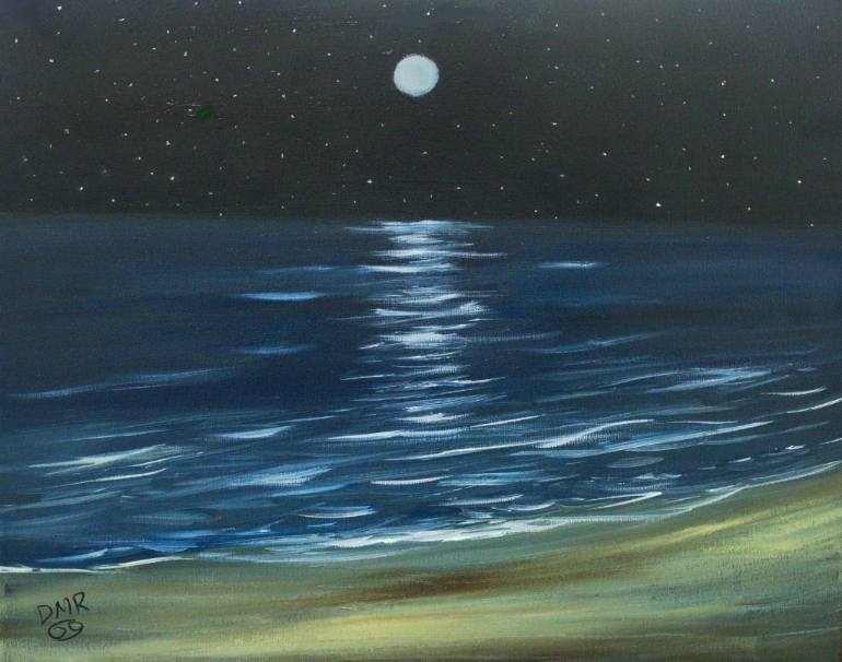 Night Time Painting at PaintingValley.com | Explore collection of Night ...