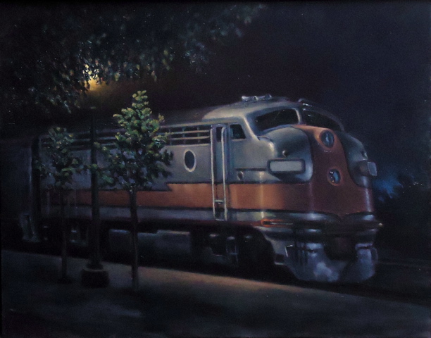 612x480 Night Train July 25, 2012 Thomas Van Stein - Night Train Painting