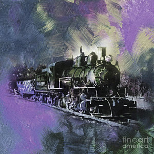 300x300 Night Train Paintings Fine Art America - Night Train Painting