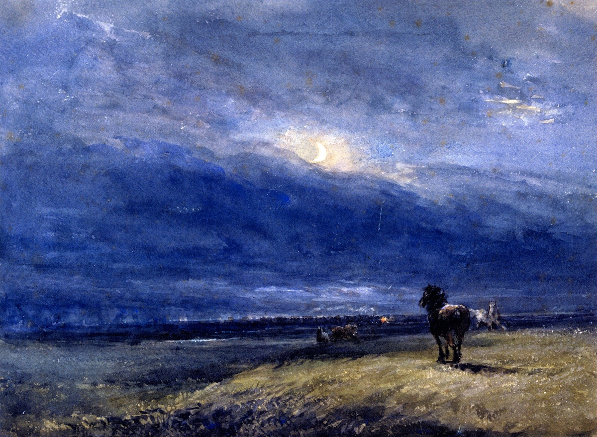1200x878 The Night Train Painting David Cox Oil Paintings - Night Train Painting