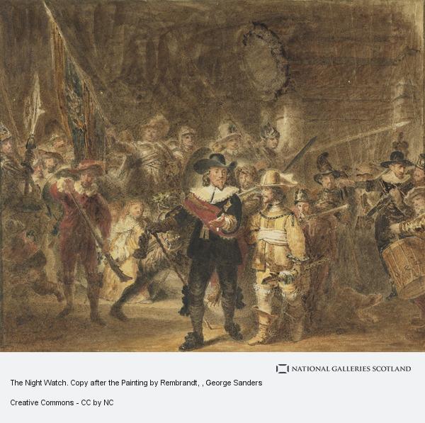 600x597 The Night Watch. Copy After The Painting By Rembrandt National - Night Watch Painting