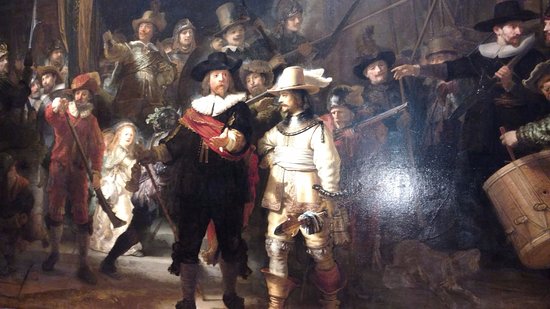 550x309 The Famous Night Watch Painting By Rembrandt - Night Watch Painting