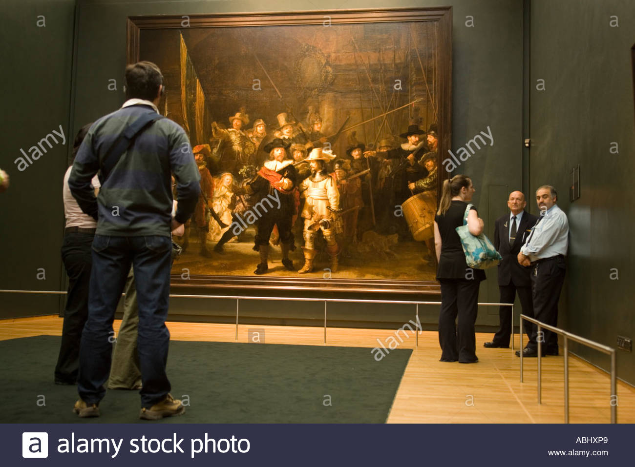 1300x957 Visitors Looking - Night Watch Painting