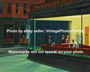 300x240 Old Vintage Edward Hopper Nighthawks Painting 1942 City Diner Wall - Nighthawks Painting