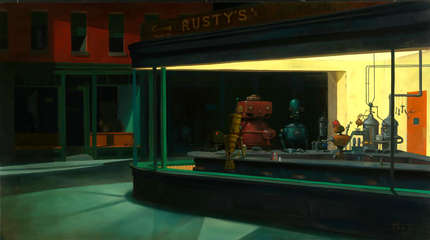 430x240 Nighthawks Painting Gersten Robots - Nighthawks Painting