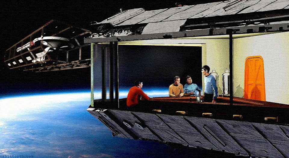 960x527 Nighthawks Edward Hopper, Star Trek And Trek - Nighthawks Painting Parody