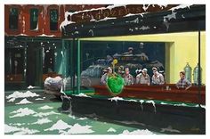 236x156 64 Best Edward Hopper - Nighthawks Painting Parody