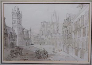 300x214 Selina Bracebridge 1803 1874 Original Painting Prague 1826 - Nightingale Painting