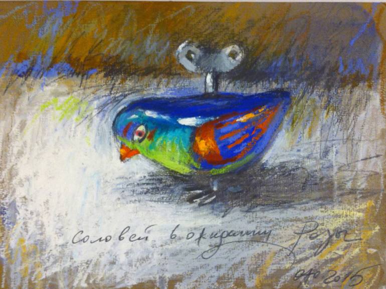 770x578 Saatchi Art The Toy Nightingale Painting By Olga Osnach - Nightingale Painting