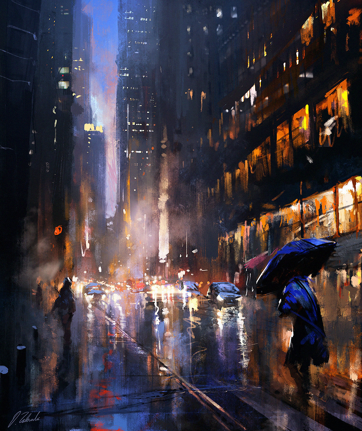 1260x1500 Artstation - Nightlife Painting