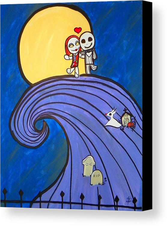 556x750 Nightmare Before Christmas Hill Cute Canvas Print Canvas Art By - Nightmare Before Christmas Canvas Painting