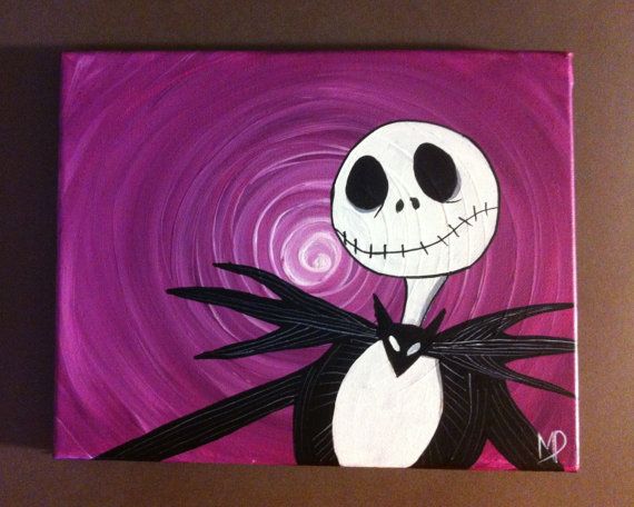 570x456 Tribute To A Nightmare Before Christmas Jack Skellington Jack - Nightmare Before Christmas Canvas Painting