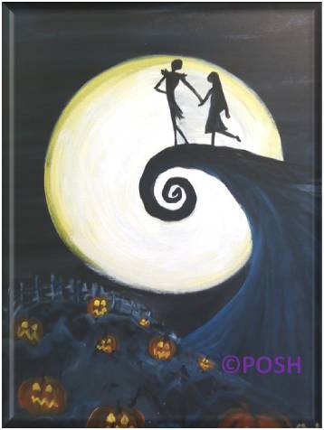 358x476 Kid's Night Paint Nightmare Before Christmas Downtown Boulder - Nightmare Before Christmas Painting