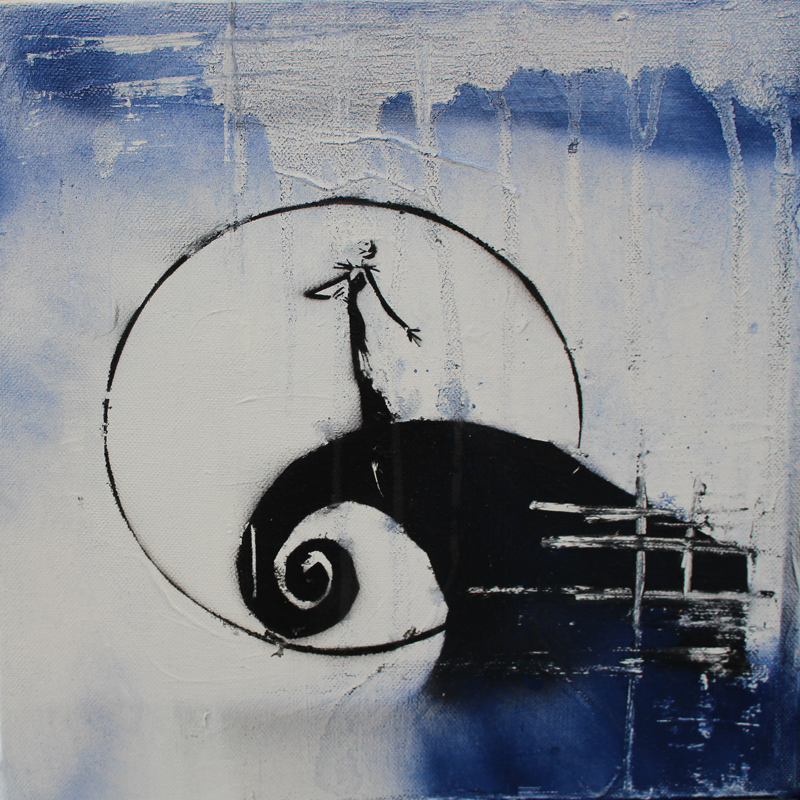 800x800 Nightmare Before Christmas Original Canvas By Katie Robinson - Nightmare Before Christmas Painting