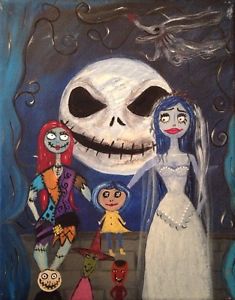 235x300 Nightmare Before Christmas Painting Coraline Bride Corpse Jack - Nightmare Before Christmas Painting