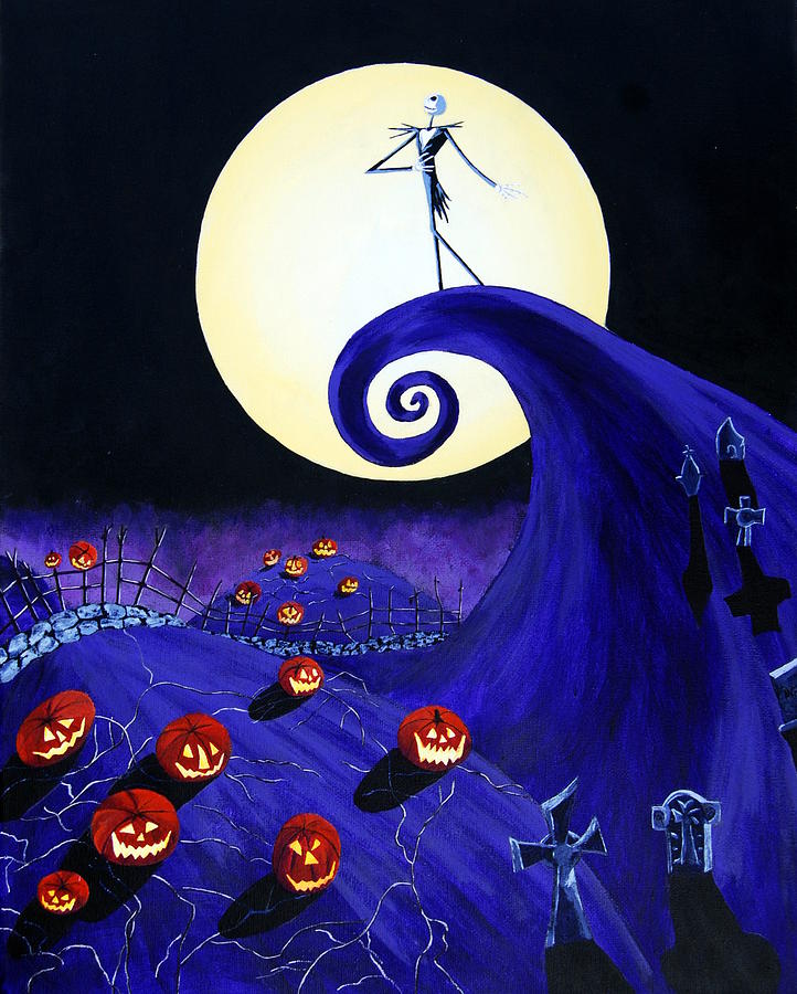 722x900 The Nightmare Before Christmas Painting By Mr Minor - Nightmare Before Christmas Painting