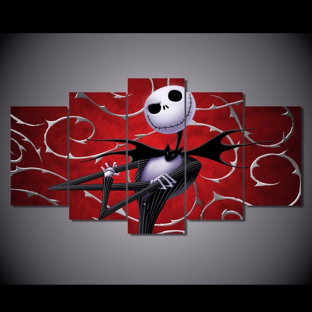640x640 Hd Printed Nightmare Before Christmas Painting Canvas Print Room - Nightmare Before Christmas Painting