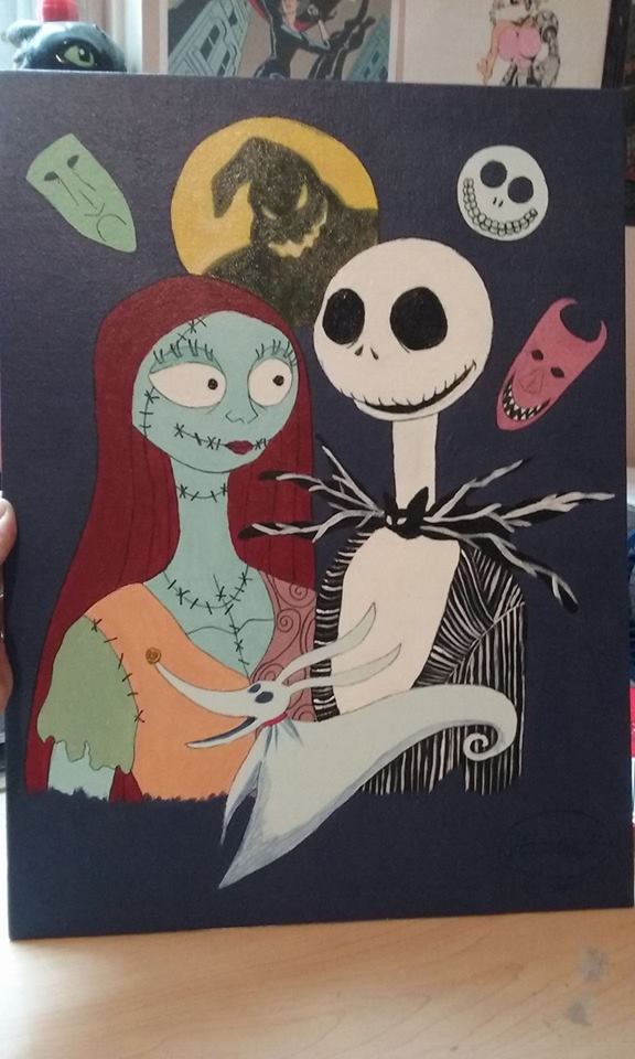 Nightmare Before Christmas Painting at PaintingValley.com | Explore ...