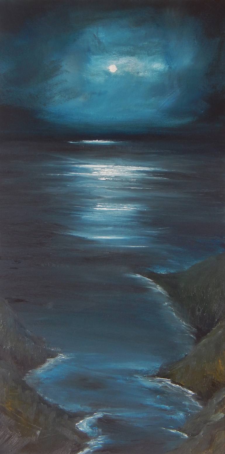 770x1554 Saatchi Art Nightscape Painting By Josh Bygrave - Nightscape Painting