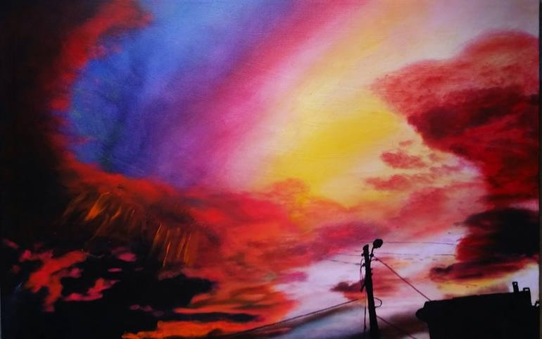 770x481 Saatchi Art Nightscape Painting By Josepha Gutelius - Nightscape Painting
