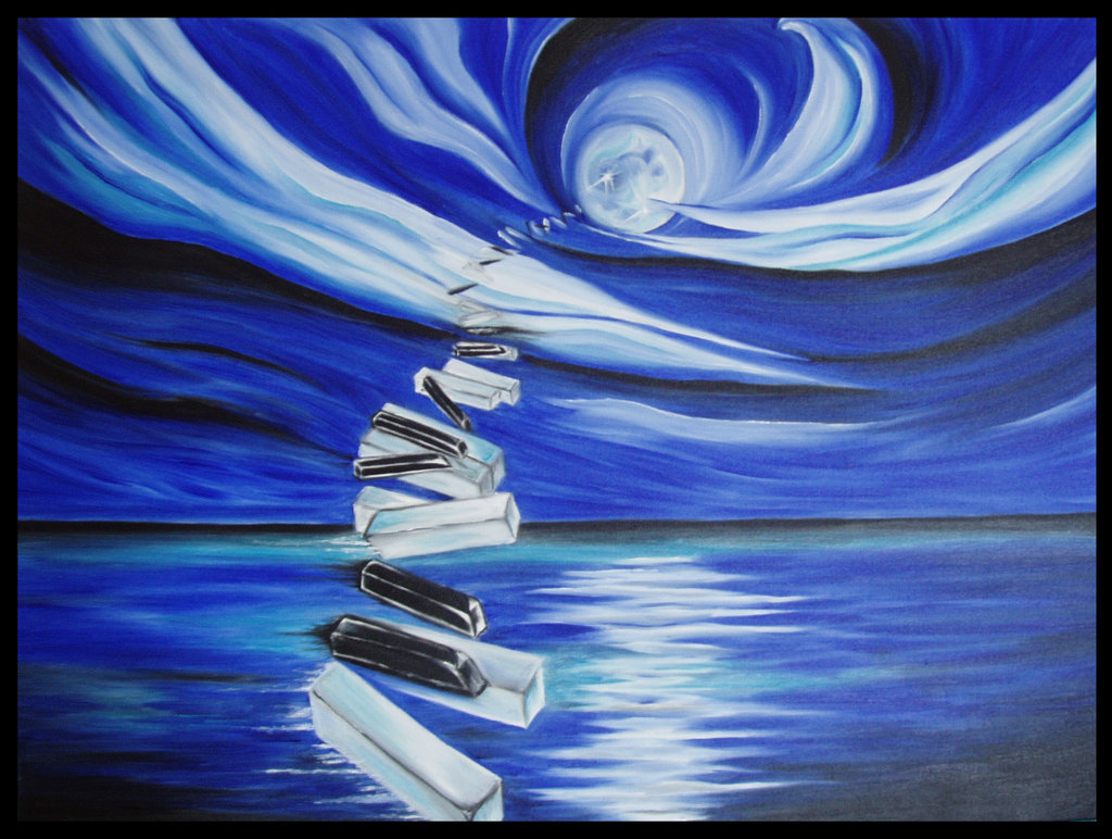 1024x772 Stairway To The Moon By Nightscape - Nightscape Painting