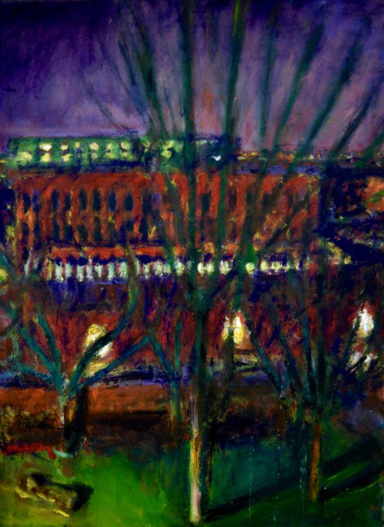 770x1056 Saatchi Art Night Time Landscape Painting By Graham Mcgivern - Nighttime Landscape Painting