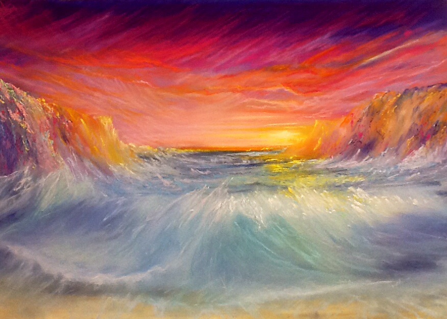 876x626 Holyhead The Poets Of Holy Island - Nightwatchers Painting