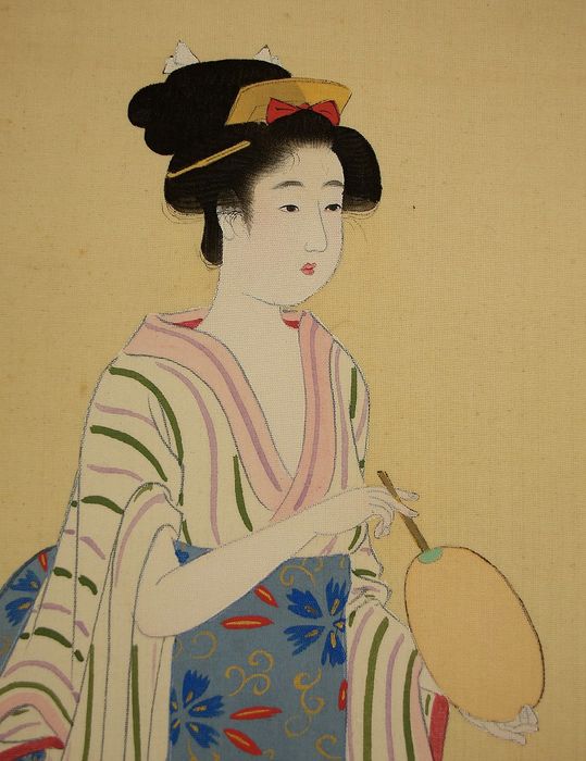 539x700 Standing Beauty - Nihonga Painting