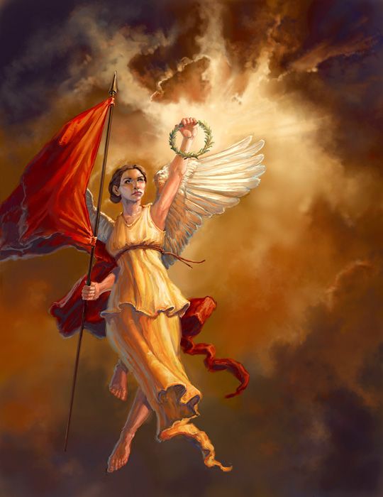 540x700 Nike By On @ Greek Mythology - Nike Goddess Painting