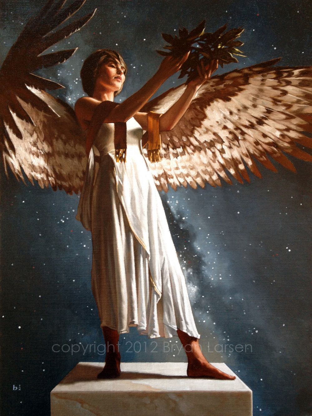 1000x1332 Home Oil, Mythology And Artist - Nike Goddess Painting