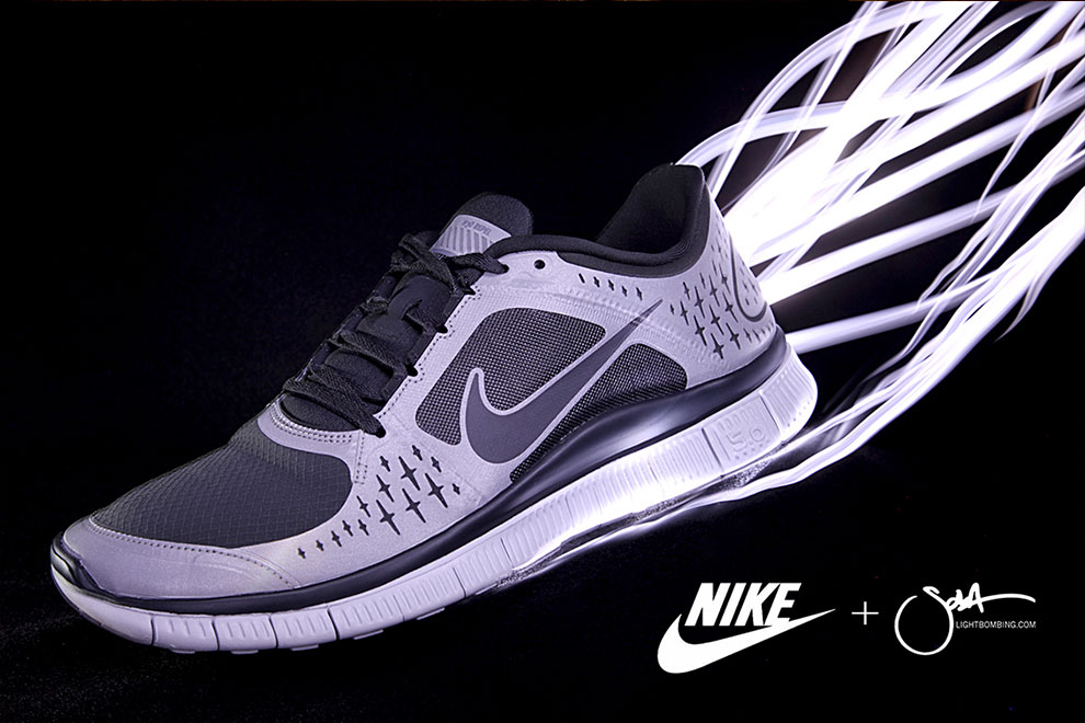 990x660 Light Graffiti And Light Painting By Artist Sola Commissions - Nike Painting