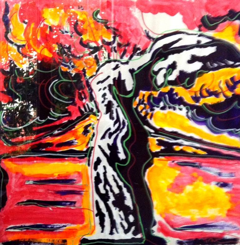 770x786 Saatchi Art Eruption With Nike Painting By Franco Cuomo - Nike Painting