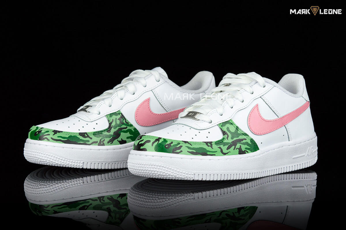 1200x798 Handmade Painting Nike Air Force 1 Low Army Mark Leone Creations - Nike Painting