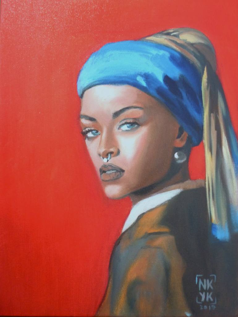 770x1024 Saatchi Art Girl With A Piercing Painting By Nikita Yakimov - Nikita Painting