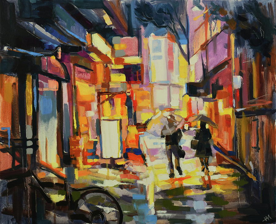 900x730 Japanese Promenade. Painting By Nikita Manokhin - Nikita Painting