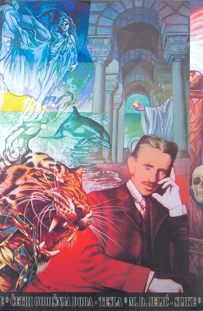 700x1073 This Painting Is Titled Four Seasons - Nikola Tesla Painting