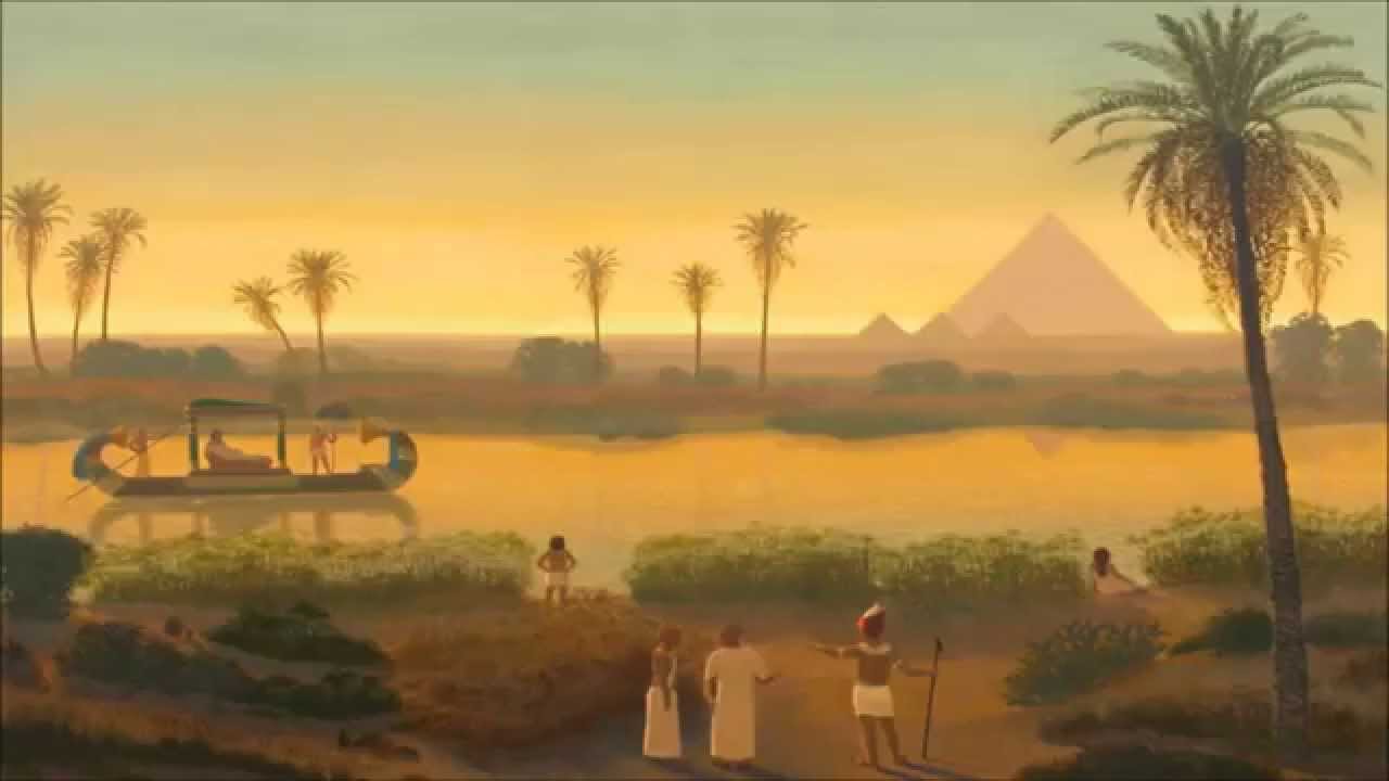 1280x720 Ancient Egyptian Music - Nile River Painting