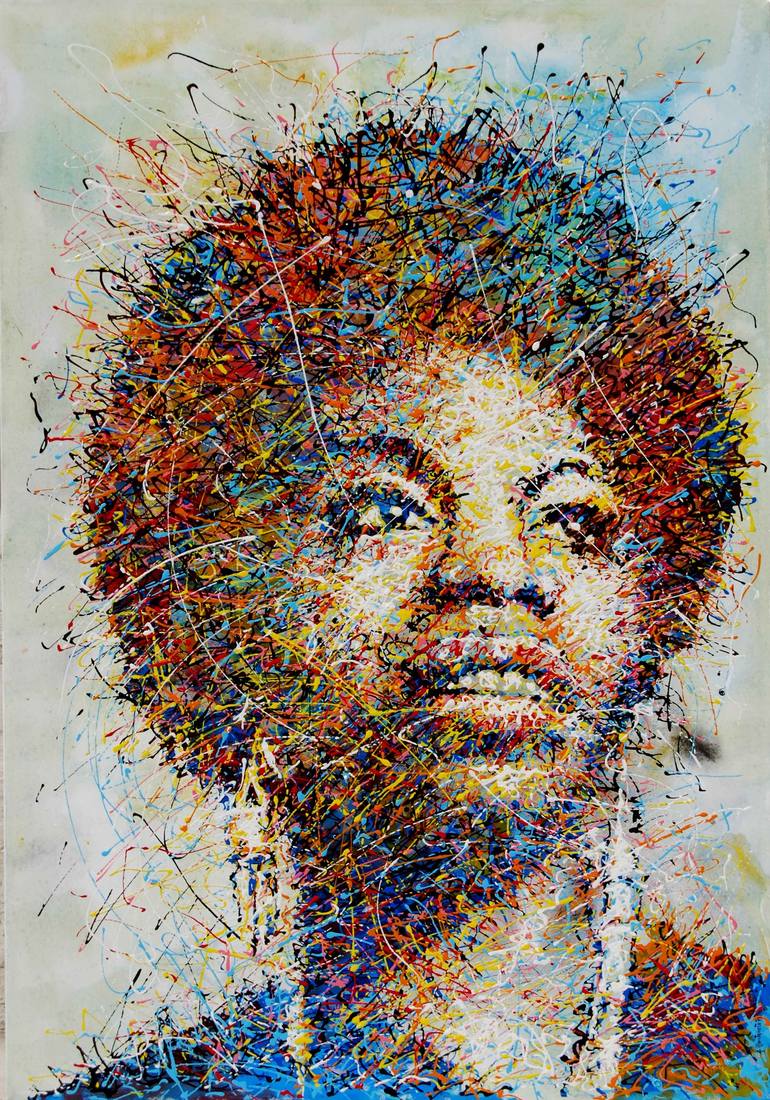 770x1100 Saatchi Art Nina Simone Painting By Antonio Montanaro - Nina Painting