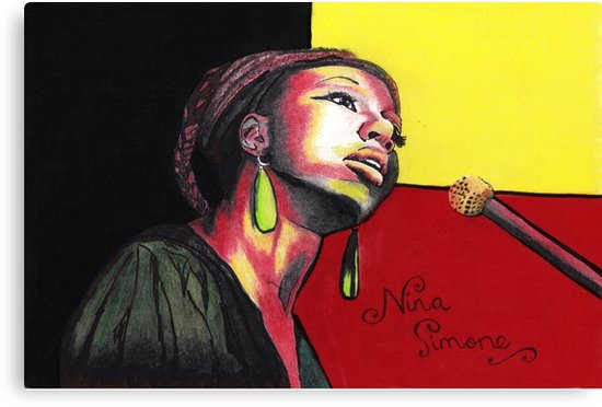550x372 Nina Simone Painting Canvas Prints By Lozsart Redbubble - Nina Simone Painting