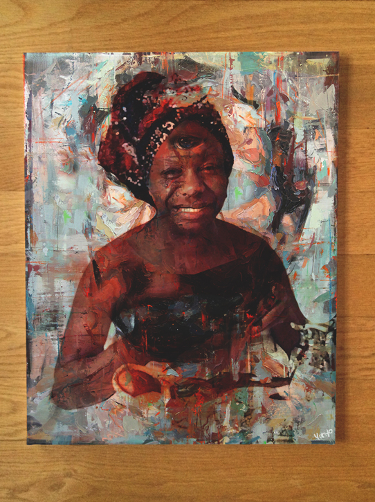 542x725 Nina Simone Portrait Commission Yonyo Gallery - Nina Simone Painting