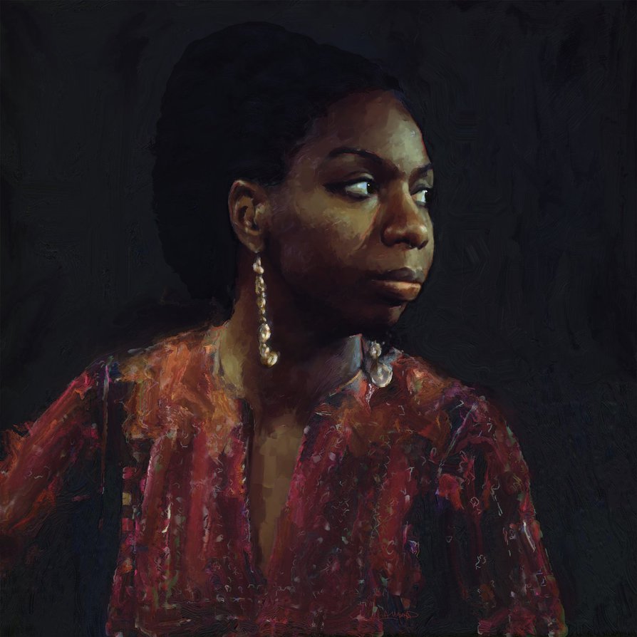 894x894 Nina Simone By Les Allsopp - Nina Simone Painting
