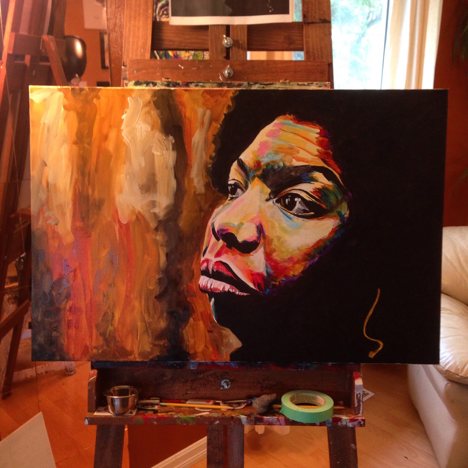 1600x1600 Painting The Amazing Nina Simone - Nina Simone Painting