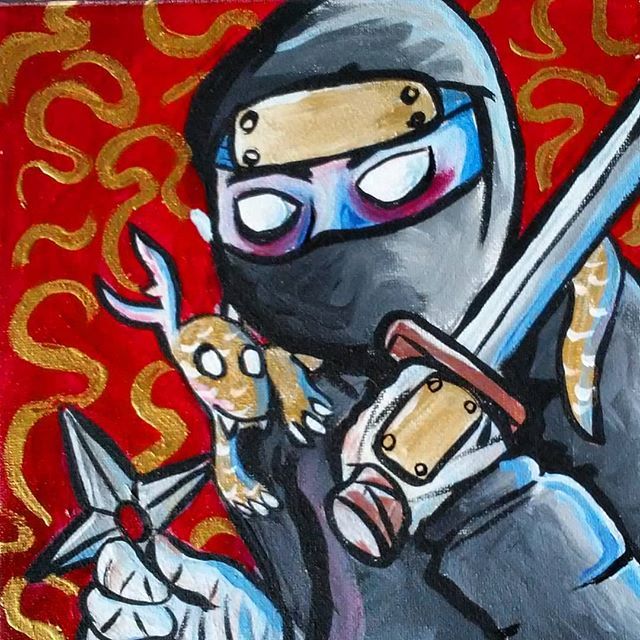 640x640 Ninja Painting Currently Hanging In The Place Of Another Painting - Ninja Painting