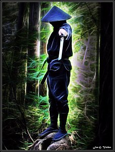 227x300 Red Ninja Paintings Fine Art America - Ninja Painting